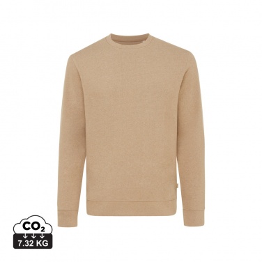 Logo trade promotional giveaway photo of: Iqoniq Denali recycled cotton crew neck undyed