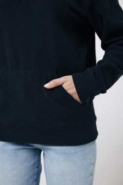 Logo trade promotional products image of: Iqoniq Trivor recycled polyester microfleece hoodie