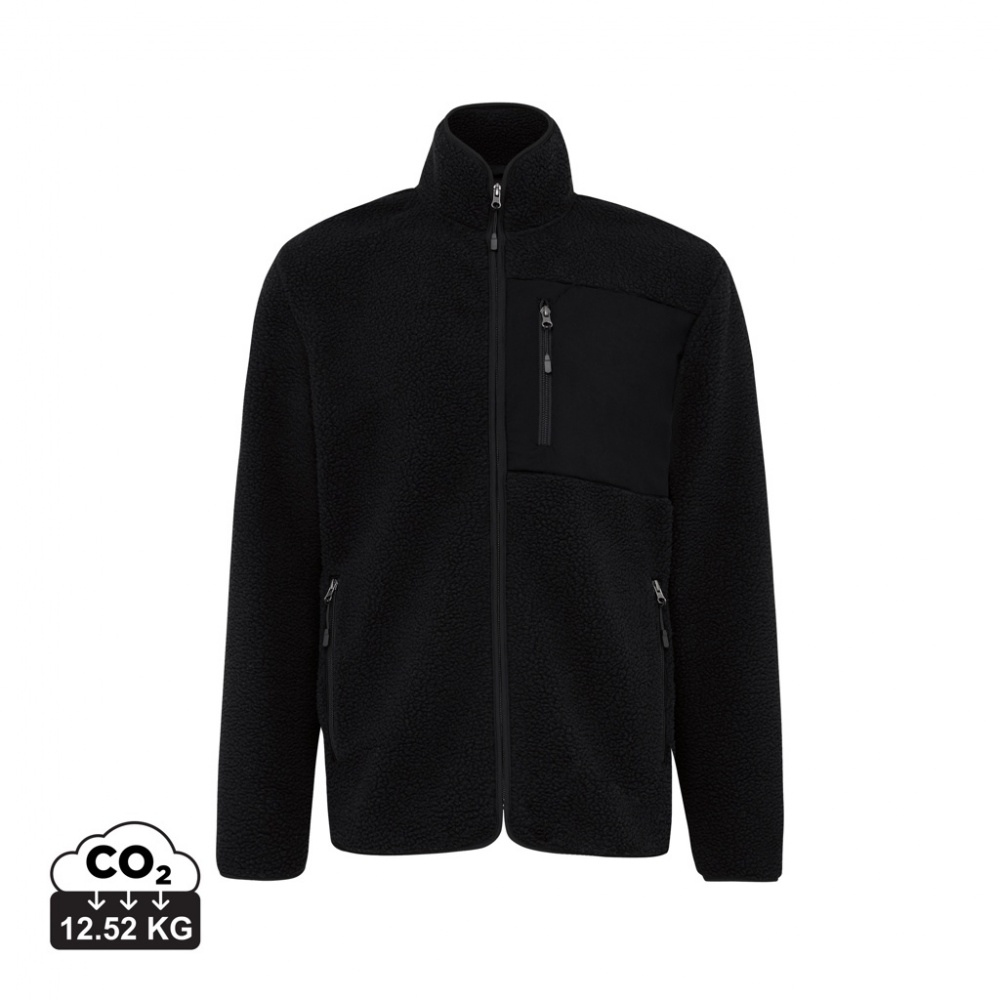 Logo trade promotional products image of: Iqoniq Diran recycled polyester pile fleece jacket