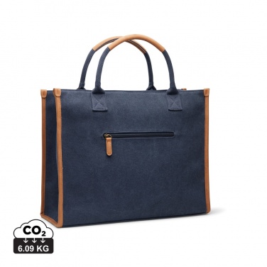Logo trade business gifts image of: VINGA Bosler RCS recycled canvas office tote