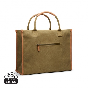 Logo trade promotional products image of: VINGA Bosler RCS recycled canvas office tote