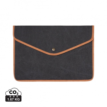 Logo trade promotional giveaways picture of: VINGA Bosler GRS recycled canvas 14" laptop sleeve