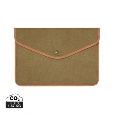 Logo trade promotional giveaways picture of: VINGA Bosler GRS recycled canvas 14" laptop sleeve