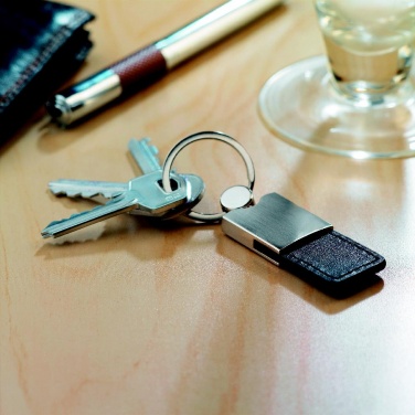 Logotrade promotional items photo of: PU and metal key ring Helsinki