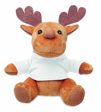 Logo trade promotional product photo of: Plush reindeer with hoodie