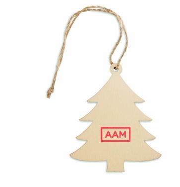 Logo trade promotional giveaways image of: Wooden Tree shaped hanger