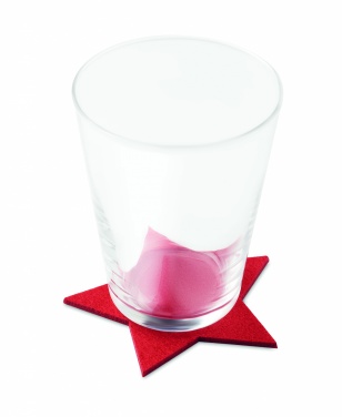 Logo trade promotional merchandise image of: RPET 4 felt coaster set