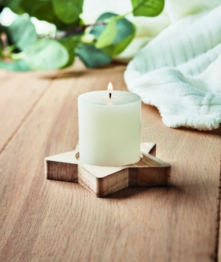 Logotrade advertising product picture of: Candle on star wooden base