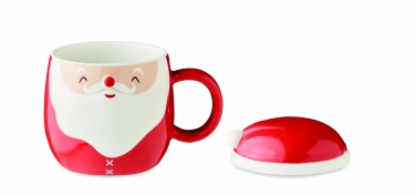 Logo trade promotional gifts image of: Ceramic mug with lid 370 ml