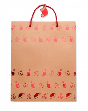 Logo trade promotional merchandise image of: Gift paper bag with pattern