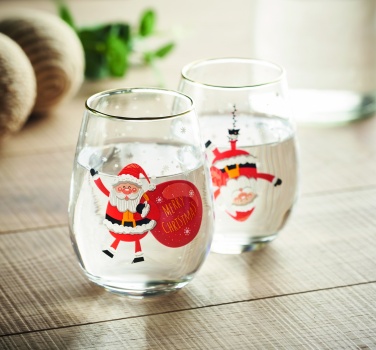 Logo trade advertising products image of: Set of 2 Christmas glasses
