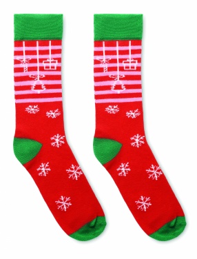 Logo trade promotional products image of: Pair of Christmas socks L
