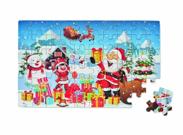 Logo trade promotional merchandise image of: Wooden Christmas puzzle