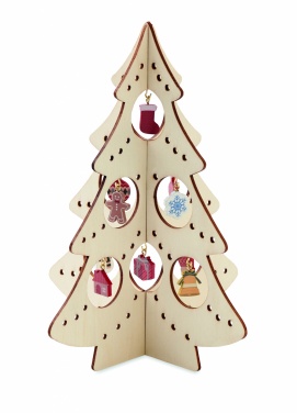 Logotrade advertising product picture of: Wooden Xmas tree decoration