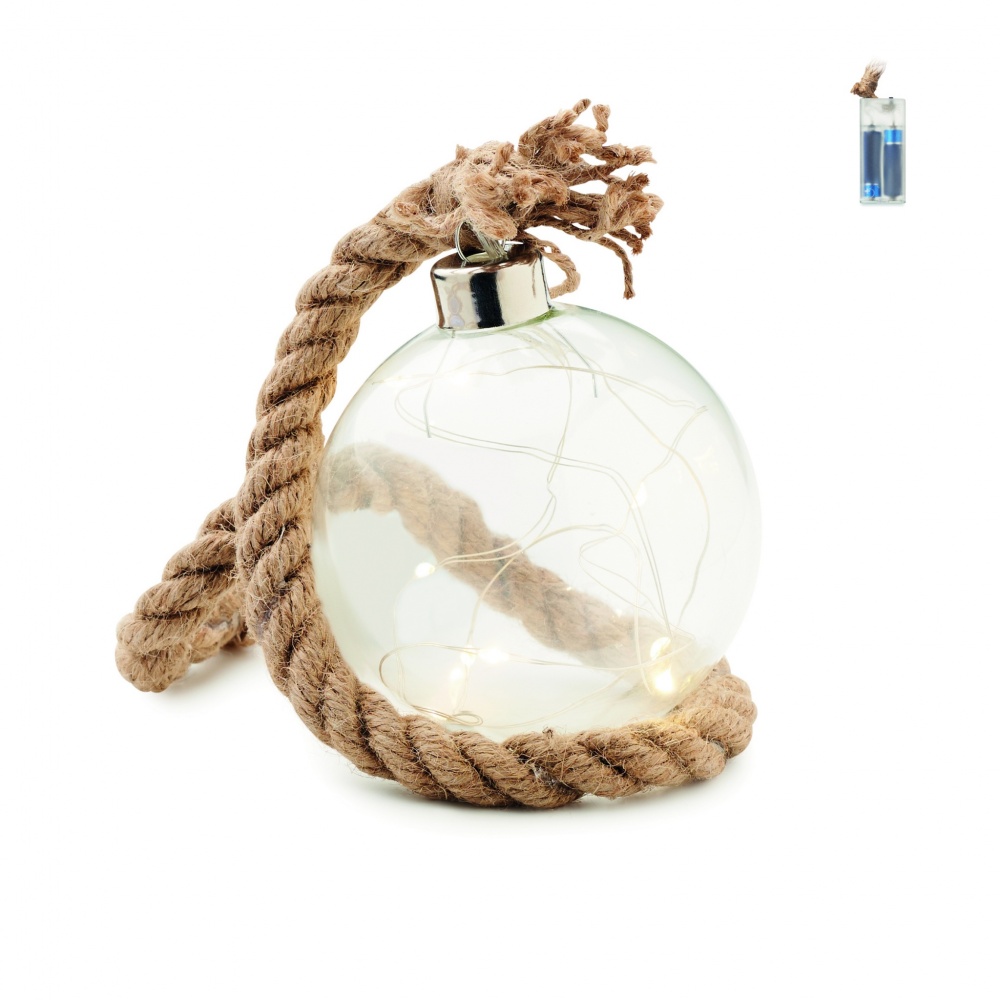 Logo trade promotional merchandise photo of: Glass bauble LED light