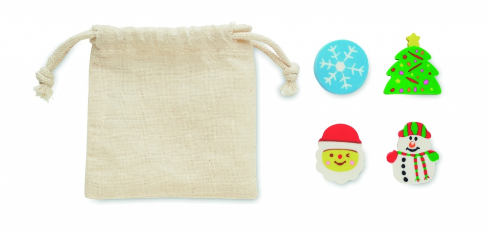 Logotrade promotional gifts photo of: Set of 4 Christmas erasers