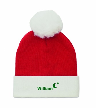 Logo trade promotional giveaways picture of: Christmas knitted beanie
