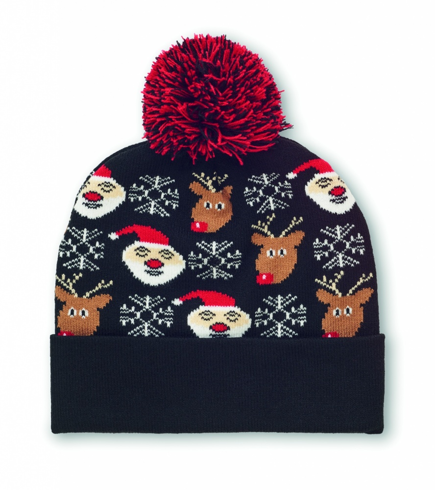 Logo trade corporate gifts picture of: Christmas knitted beanie