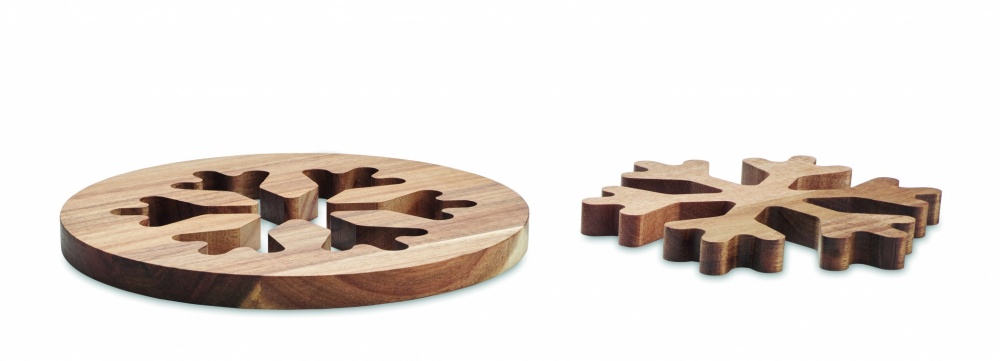 Logo trade promotional products image of: Acacia wooden pot holders set