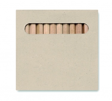 Logo trade business gifts image of: 12 coloured pencils set