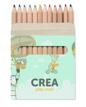 Logo trade promotional item photo of: 12 coloured pencils set