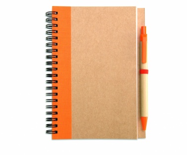 Logotrade promotional product picture of: B6 recycled notebook with pen