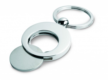 Logotrade corporate gifts photo of: Metal key ring with token Tampere