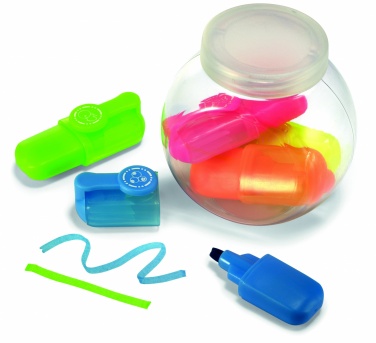 Logo trade business gifts image of: 5 highlighters in container