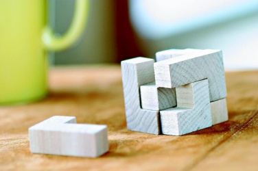 Logotrade promotional item image of: Wooden puzzle in cotton pouch