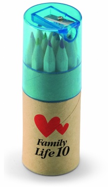 Logo trade promotional giveaways image of: 12 coloured pencils