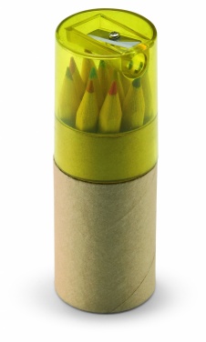 Logo trade promotional giveaway photo of: 12 coloured pencils