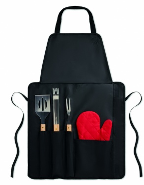 Logo trade promotional items image of: BBQ apron with BBQ tools
