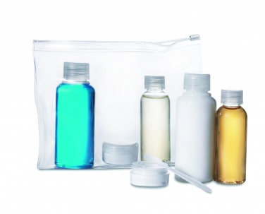 Logo trade promotional merchandise photo of: Travelling pouch with bottles