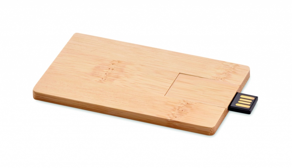 Logo trade promotional products image of: 16GB bamboo casing USB