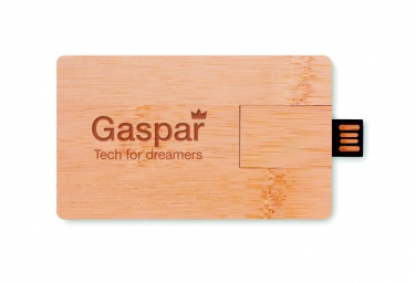 Logo trade promotional items image of: 16GB bamboo casing USB