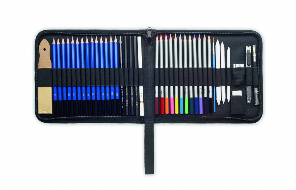 Logotrade promotional gift picture of: 40 piece art set in case