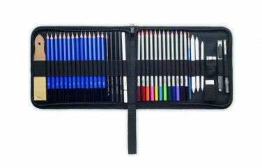 Logo trade promotional gifts picture of: 40 piece art set in case