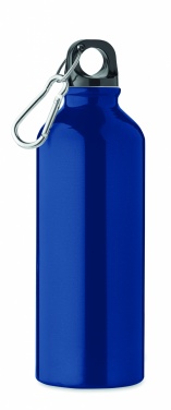 Logo trade advertising products image of: 500 ml single-walled water bottle made of recycled aluminum with a carabiner
