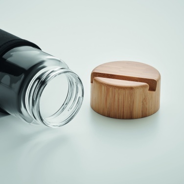 Logo trade promotional items picture of: Glass bottle bamboo lid 600ml