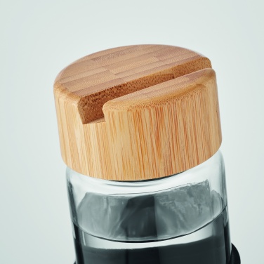 Logotrade promotional product picture of: Glass bottle bamboo lid 600ml