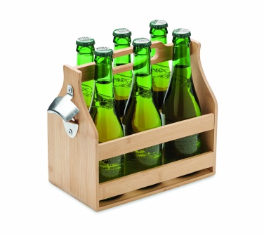 Logotrade promotional merchandise photo of: 6 beer crate in bamboo
