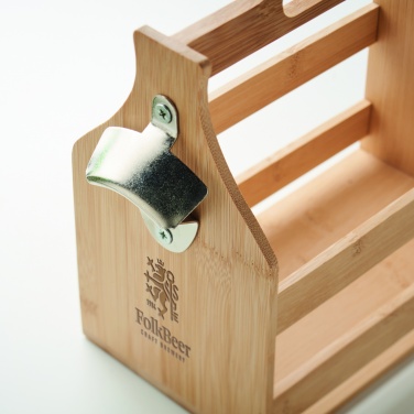 Logo trade promotional products picture of: 6 beer crate in bamboo