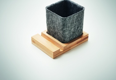 Logotrade corporate gift picture of: RPET felt pen pot phone stand