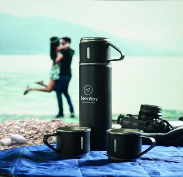 Logotrade advertising products photo of: Double wall bottle and cup set