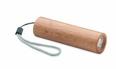 Logotrade promotional gift image of: Beech wood rechargeable torch