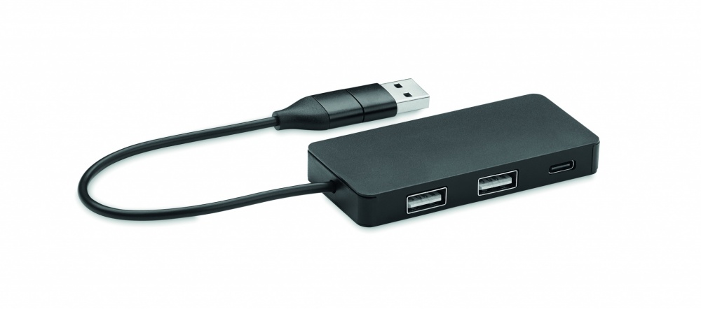 Logo trade promotional giveaways picture of: 3 port USB hub with 20cm cable