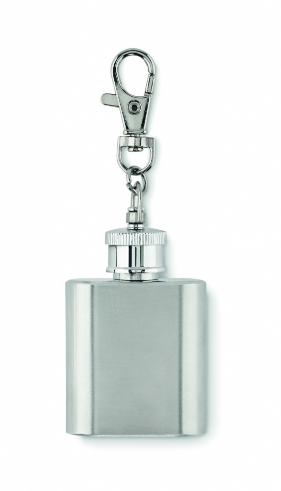 Logo trade promotional giveaways image of: Hipflask key ring Joensuu