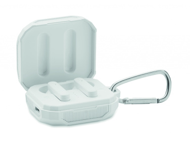 Logotrade promotional item image of: TWS earbuds with solar charger
