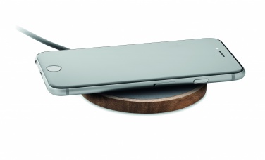 Logotrade promotional item picture of: Wireless charger in acacia 15W