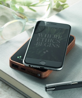 Logo trade promotional products picture of: Wireless 4000 mAh Power bank